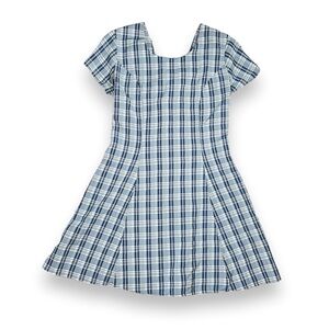 80’s No Boundaries Blue Plaid Dress